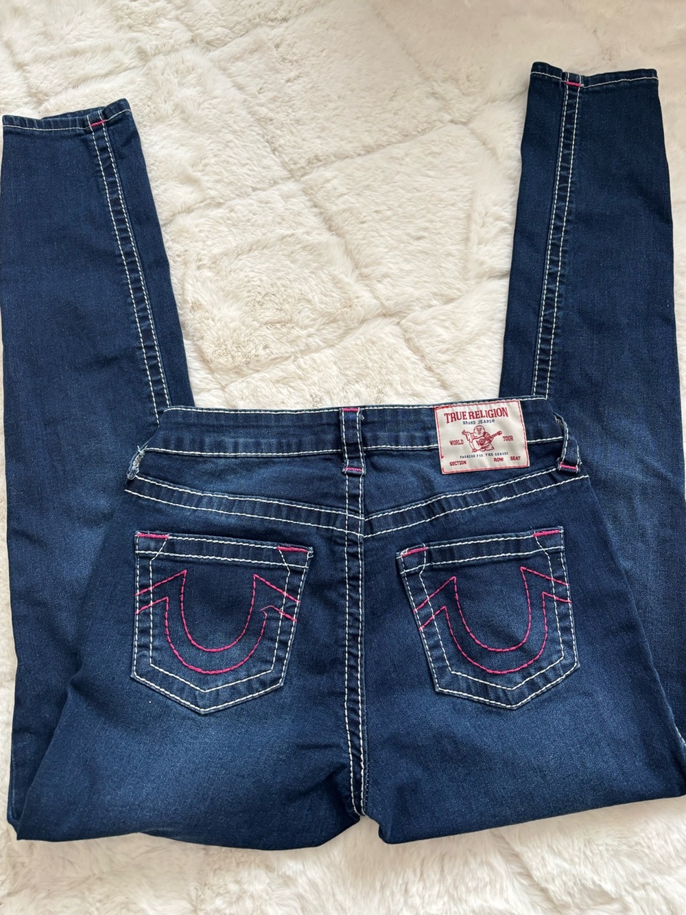True Religion Women's Dark Blue w/Pink Accent Stitching - Picture 2 of 7